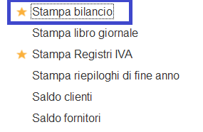 Stampa del bilancio